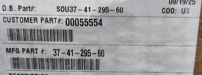37-41-295-60 Southco Hood Latch Blue Bird Kenworth Peterbilt OEM Brand New - getexcess