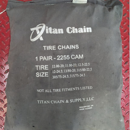 Titan Single Tire Truck Chains Alloy Ladder PAIR # 2255CAM