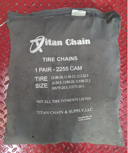 Titan Single Tire Truck Chains Alloy Ladder PAIR # 2255CAM