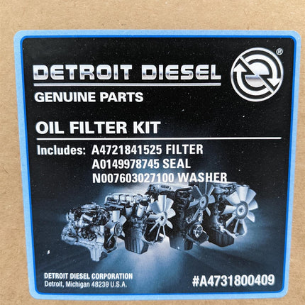 Detroit Diesel Genuine Parts A4731800409 Oil Filter Kit Seal Washer A4721841525