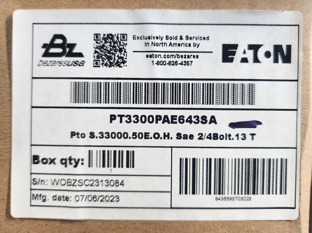 PT3300PAE643SA Eaton Bezares 3300 Power Take Off PTO Kit