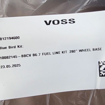 Blue Bird BBCV B6.7 Fuel Line Kit Hose 280" Wheel Base 10082145