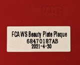 2022-2024 Jeep Grand Wagoneer Beauty Cover Badge Plate Dash Emblem Hood 68470187AB