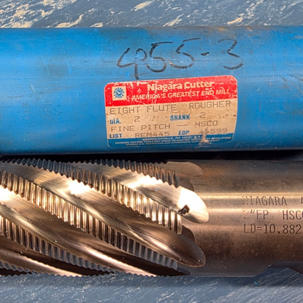 NEW Niagara Eight Flute Rougher End Mill 2" 8 FL Fine Pitch Sq End REM445