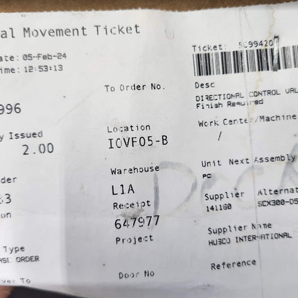 Husco SCX300 D57 Manitowoc 80119996 Closed Center Load Sense Sectional Valve Hydraulic