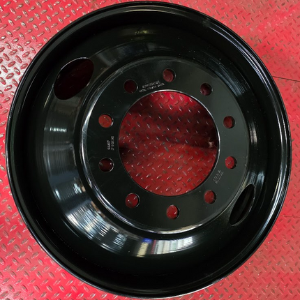 Accuride 24.5 x 8.25 Tubeless Powder Black Steel Wheel 2HH Hub-Piloted