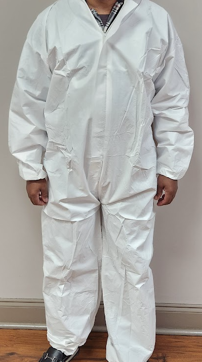 Disposable Coverall 60GSM Painter Bunny Suit White 3XL Non Medical | CASE of 50 - getexcess