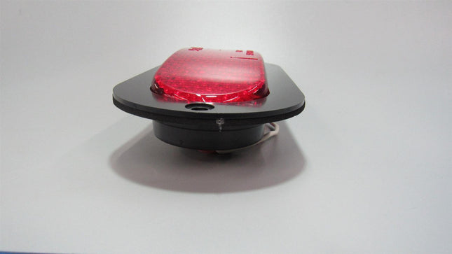 6" Oval Red LED Rear Turn Flange 2 Wire Red White Truck Trailer