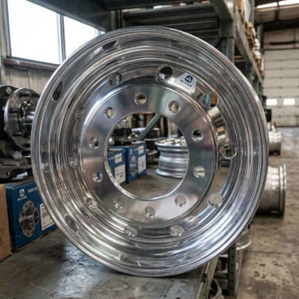 22.5" x 12.25" Alcoa Aluminum Wheel High Polish Hub Pilot 10 Bolt Holes 285.75mm - getexcess