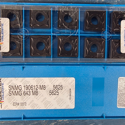 Walter Valenite SNMG190612-M8 5625 Insert SNMG643M8 Set of 10