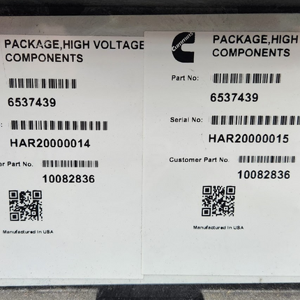 10082836 EV Kit Harness Package High Voltage Components Cummins 6537439 194 kWh