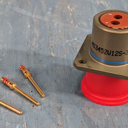 Box Mounting Receptacle Connector with Contacts MS3452W12S-3P 5935010921050