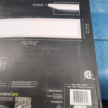 Artika Sunray 1' x 4' Flat Panel LED Light OPEN BOX
