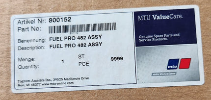 Davco Fuel Pro 482 Assy Fuel Water Separator 800152 OEM Genuine MTU
