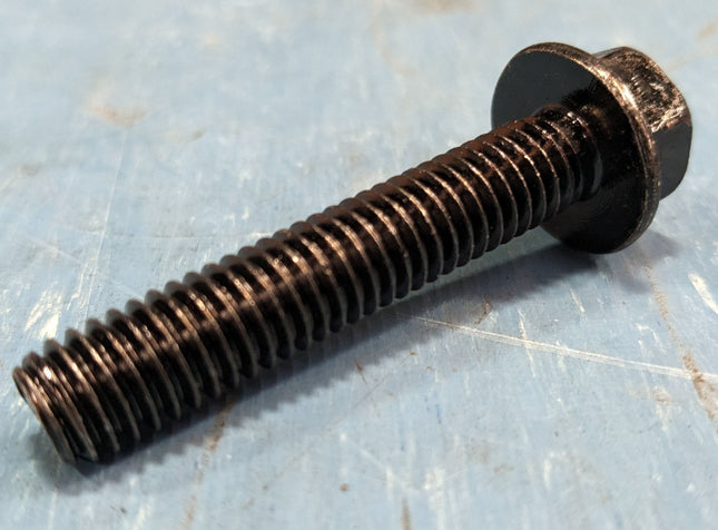 3/8 - 16 x 2" Grade 8 Flange Hex Head Bolt Black Zinc Plated - BOX of 10