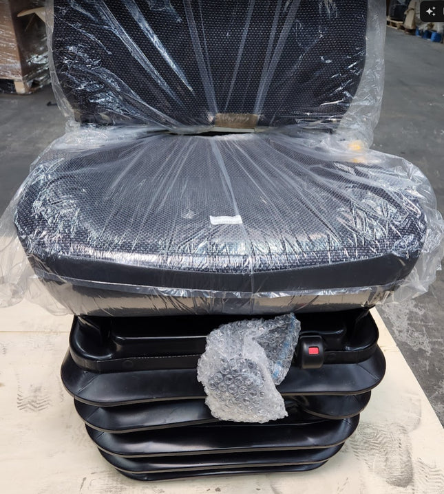 KAB Suspension Seat Model 800A 831K 83 Komatsu Heavy Duty Black Cloth