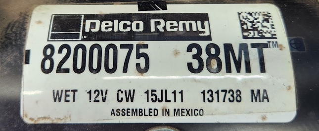 8200075 Genuine Delco Remy Starter Wet CW 38MT 12V - getexcess