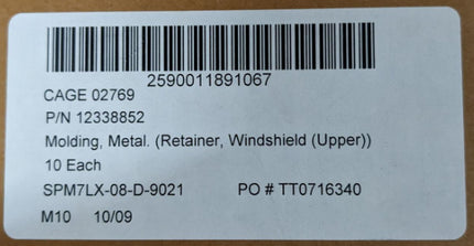 Humvee Ballistic Metal Upper Glass Windshield Retainer HMMWV M998 12338852 - 2 PCS