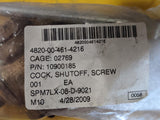 3/4” x 3/4“ NPT Solid Brass Cock Shutoff Screw 125 PSI 10900185 4820-00-461-4216 125 PSI
