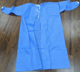 MedGluv Blue XL Premium Isolation Gown Elastic Wrist AAMI Level 2 MGGL24 10 pcs