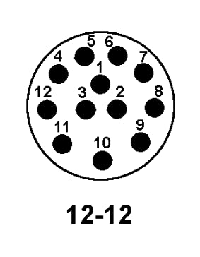 Electrical Trailer Receptacle Flange Mount Connector 12 Socket 5935-00-846-3884 2HE846