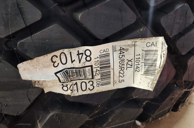 445/65R22.5 Michelin XZL 168G 20PR TL M+S 44565225 445 65 22.5 - getexcess