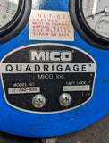USED Mico 12-740-008 Quadrigage Hydraulic Vacuum Tester Four Gauge 0-6000 PSI 0-30 Inches