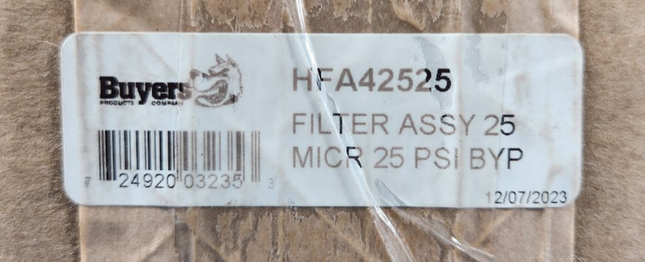 HFA42525 Buyers HFA4 Series 90 GPM Return Line Filter U3L6FE 25 Micron