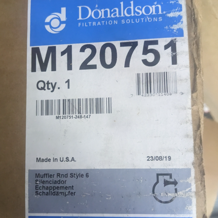 M120751 Donaldson Muffler Round Style 6 Off Road Use Only - getexcess