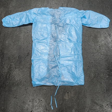 Non Medical Isolation Gown Blue Elastic Cuff XXL Atria CASE of 140 PCS - getexcess