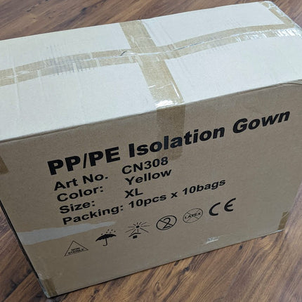 Isolation Gown PPE Category III 3 Disposable Yellow XL - 3,200 PCS - FULL PALLET