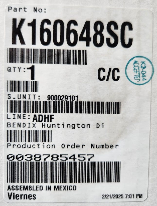K160648SC Genuine Bendix Air Dryer AD-HF