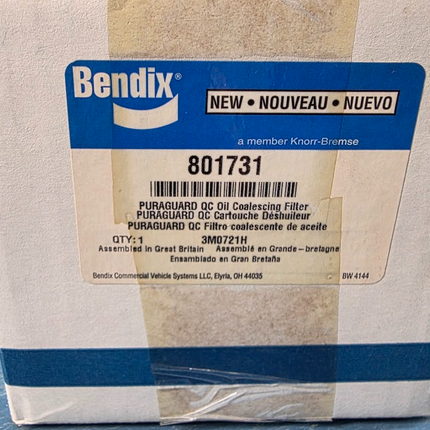 Bendix PuraGuard QC Oil Coalescing Air Dryer Filter Separator Kit 801731
