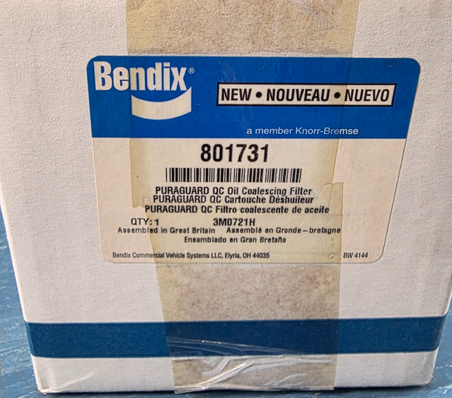 Bendix PuraGuard QC Oil Coalescing Air Dryer Filter Separator Kit 801731