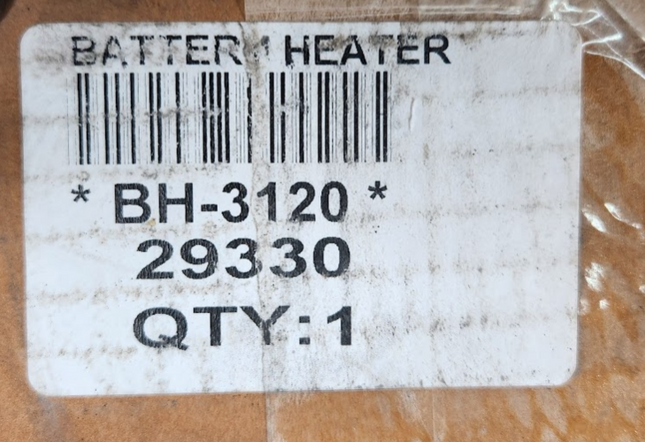 BH-3120 Arctic Fox Battery Warmer Tray 21.5" x 13"