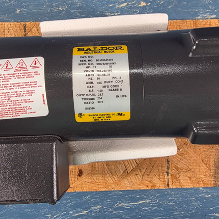 Baldor Electric Industrial Motor 33E732W116K1 0.13 HP TENV 33E732