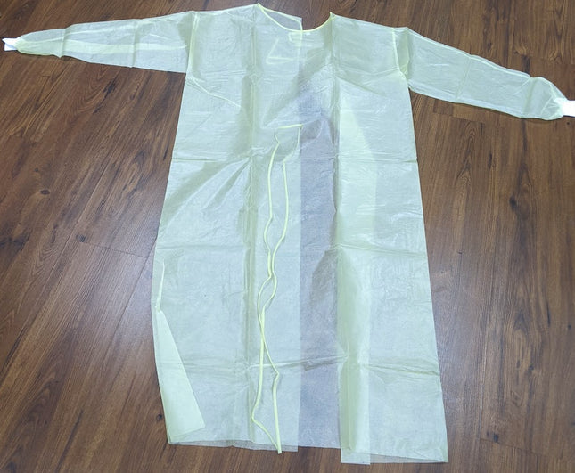Isolation Gown PPE Category III 3 Disposable Yellow XL 100 PCS CASE