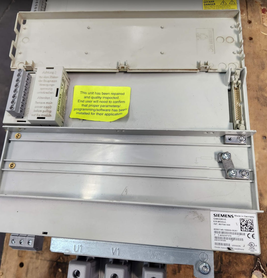 6SN1145-1BB00-0EA1 Siemens Simodrive 611 IR Infeed Module 80/104 kW Re ...