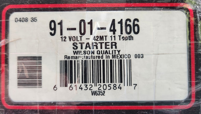 91-01-4166 Wilson Starter 12V42MT