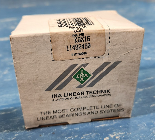 KGX INA LINEAR TECHNIK Ball Bearing Block 4 Bolt Flange 1" Shaft I.D. 11492490