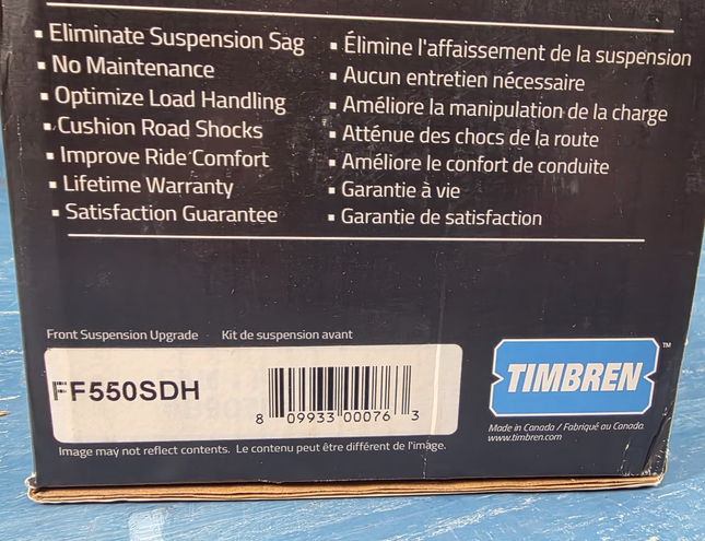 FF550SDH Timbren Front Suspension Upgrade Kit
