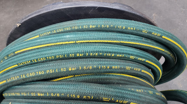 Gates 5/8" Hydraulic Hose 12 C5D 750 PSI 52 Bar 15.9mm AM9F High Temp Coolant Fuel