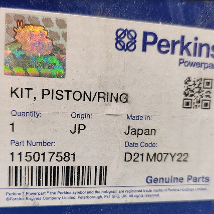 115017581 Perkins Piston w Ring STD Shibaura 115017581 404 GP GR HR 84MM