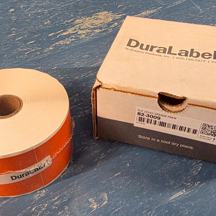 DuraLabel DLP300 82-3009 2x140 Orange Premium Vinyl Tape 3.0 Mil