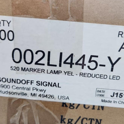 520 Series LED Marker Lights Amber Oval 5" Stop Tail Turn Truck Trailer ECVMLDP1Y BOX of 100