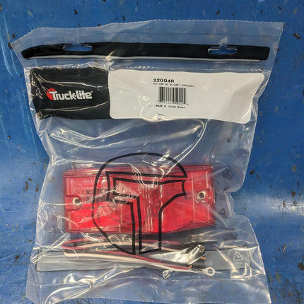 Truck Lite 22 Series 2"x6" Red Rectangular Bolt-on Mount Turn Signal Light w Gasket