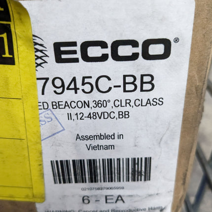 Ecco LED Beacon Clear 360 Degrees Class 2 12-48VDC
