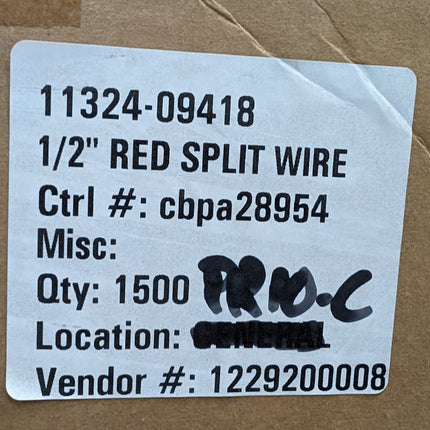 1,500' FEET Red 1/2" Red Split Wire Loom Spectro Convoluted 7823-1