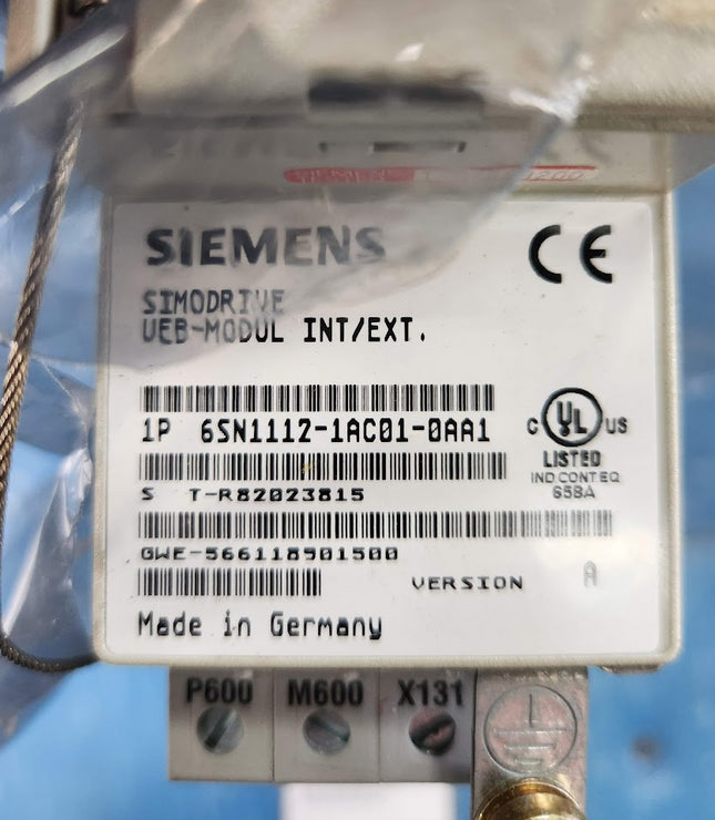 6SN1112-1AC01-0AA1 Siemens SIMODRIVE UEB Module INT/EXT USED