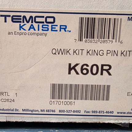 K60R Stemco Kaiser Qwik Kit King Pin Kit